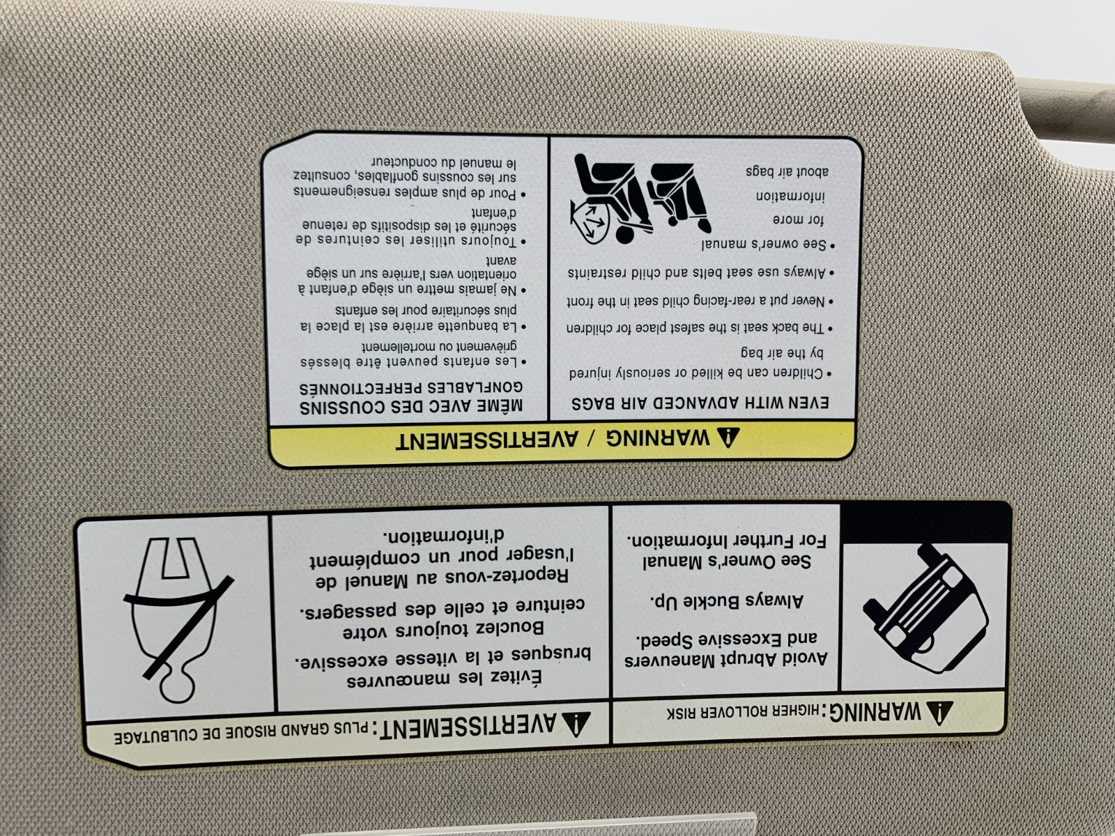 2018-2020 Nissan Rogue Driver Sun Visor Gray Illuminated OEM C03B59008