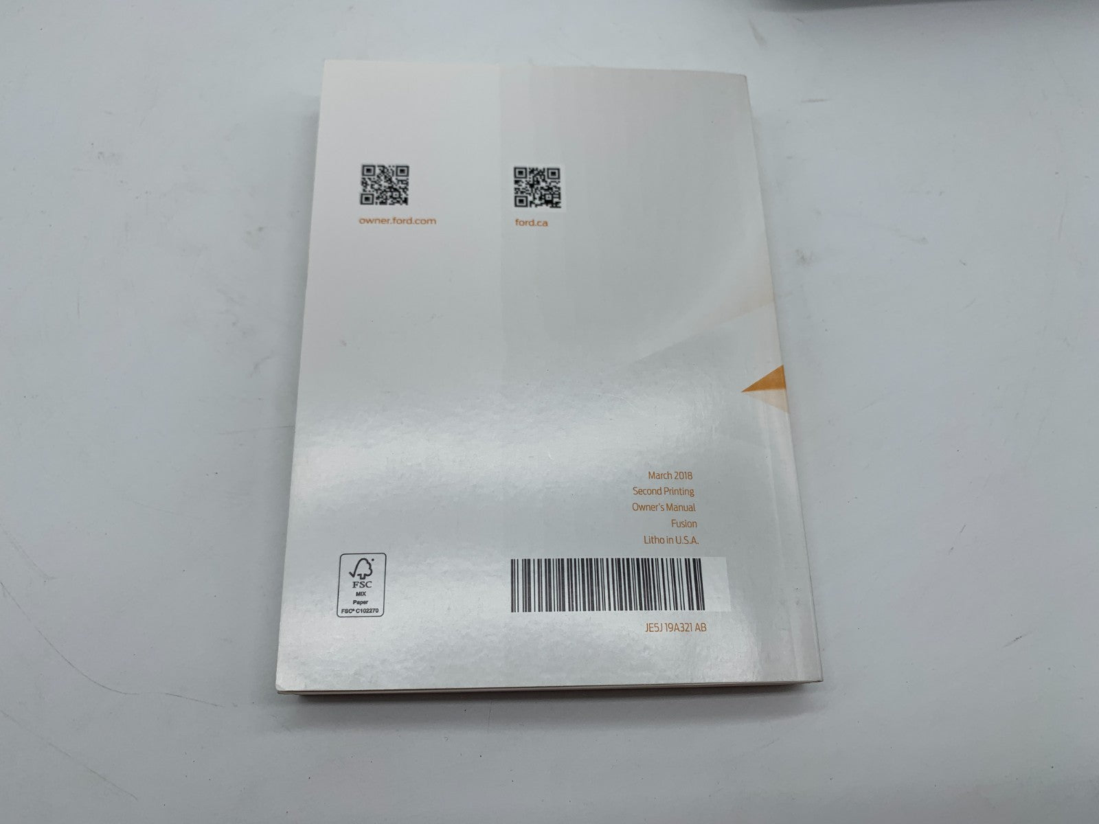 2018 Ford Fusion Owners Manual Set with Case OEM C03B08005