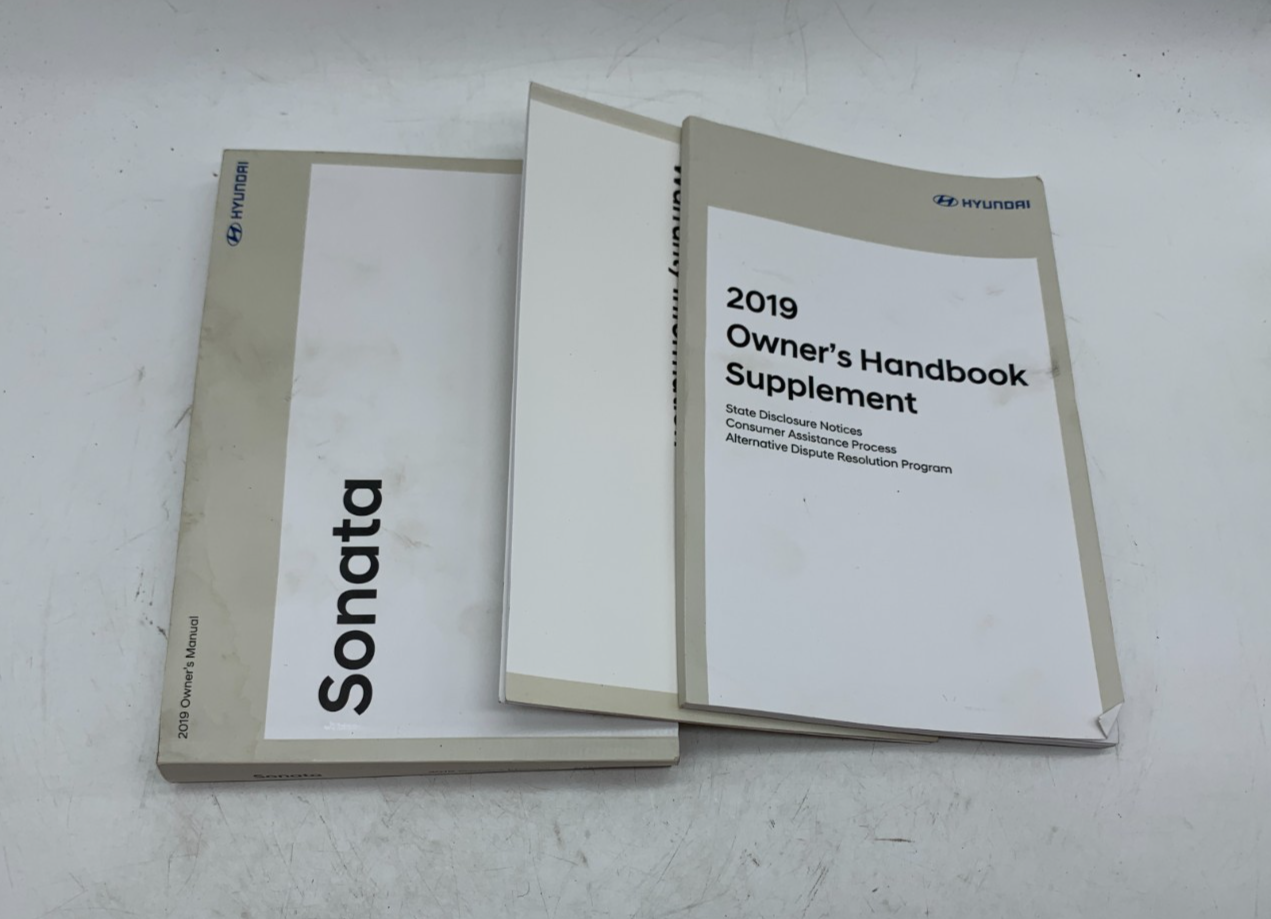 2019 Hyundai Sonata Owners Manual Set OEM A03B44004