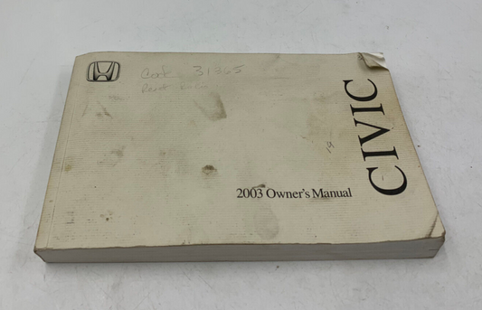 2003 Honda Civic Owners Manual OEM D03B36044