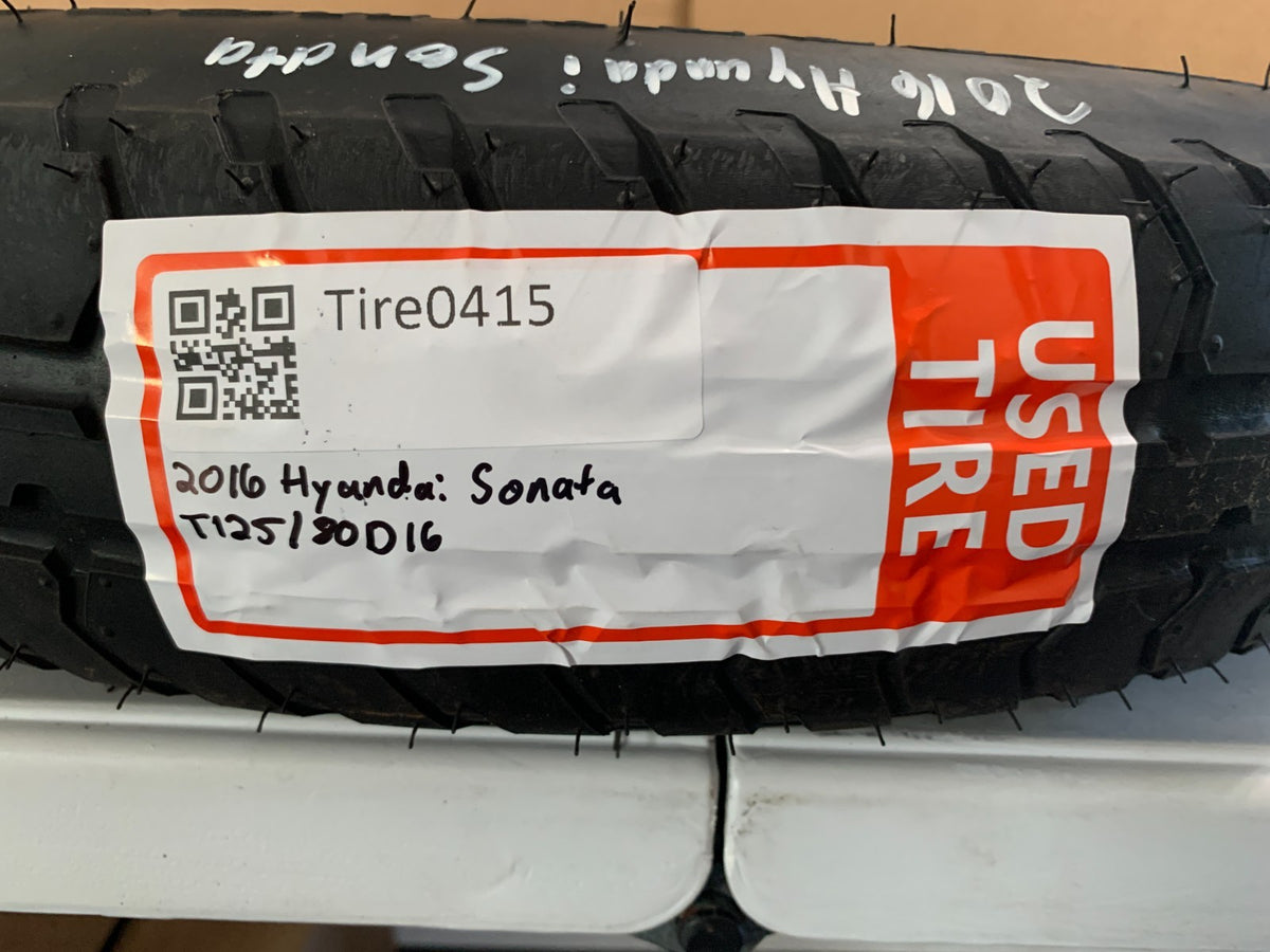 2015-2020 Hyundai Sonata 16" Spare Tire Wheel Compact Donut T125/80D16