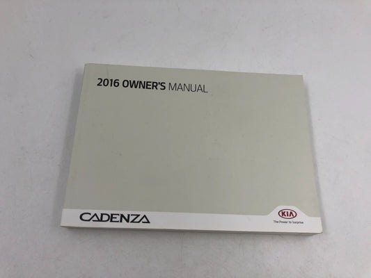 2016 Kia Cadenza Owners Manual OEM A03B19079