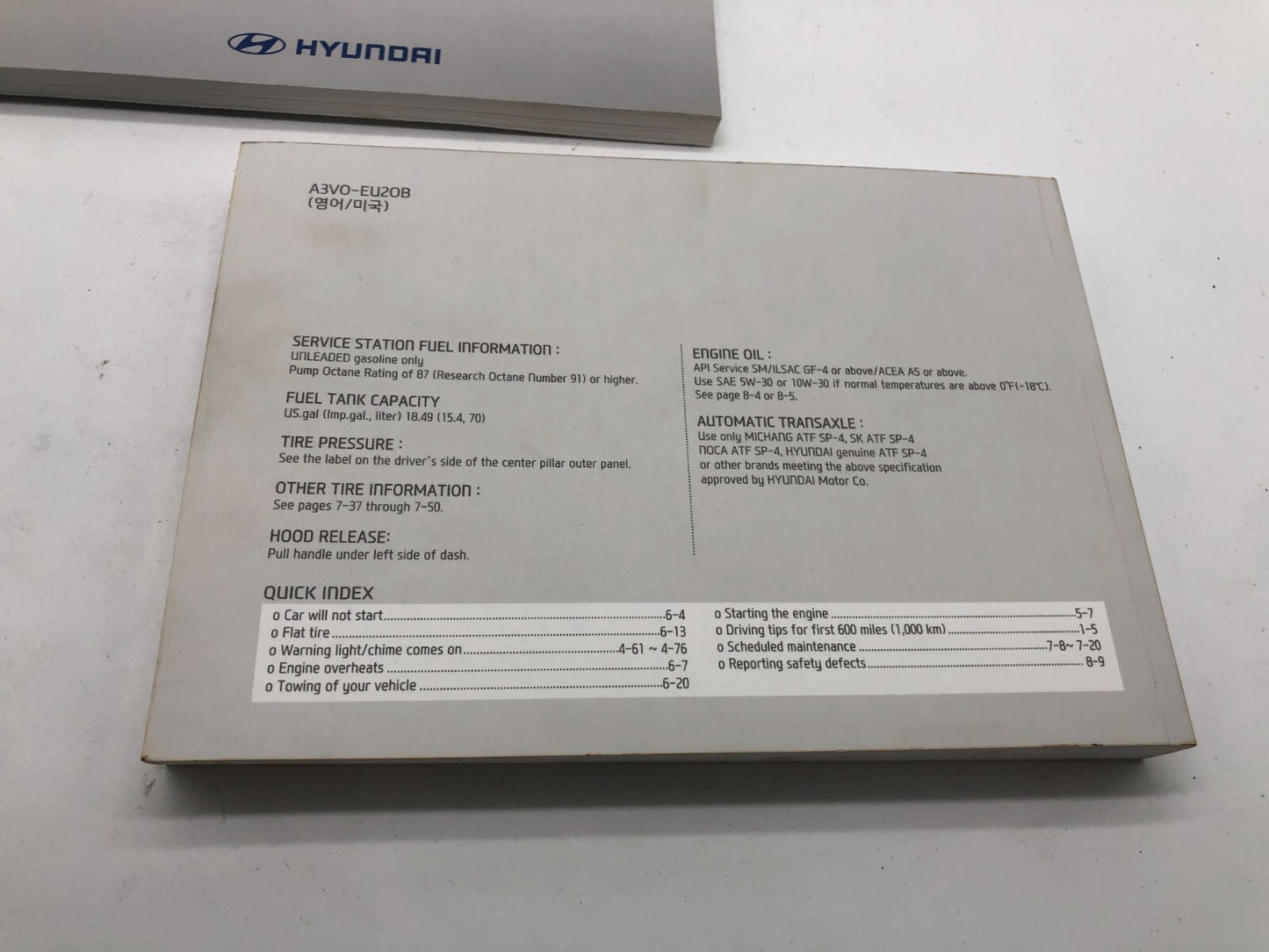 2013 Hyundai Azera Owners Manual Set with Case OEM A02B03031