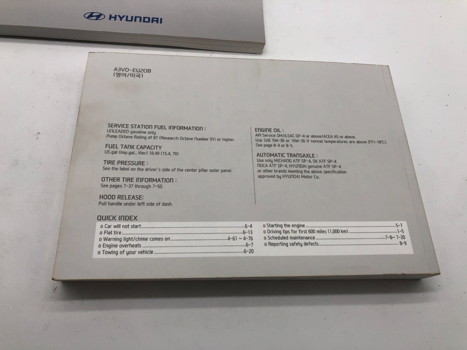 2013 Hyundai Azera Owners Manual Set with Case OEM A02B03031