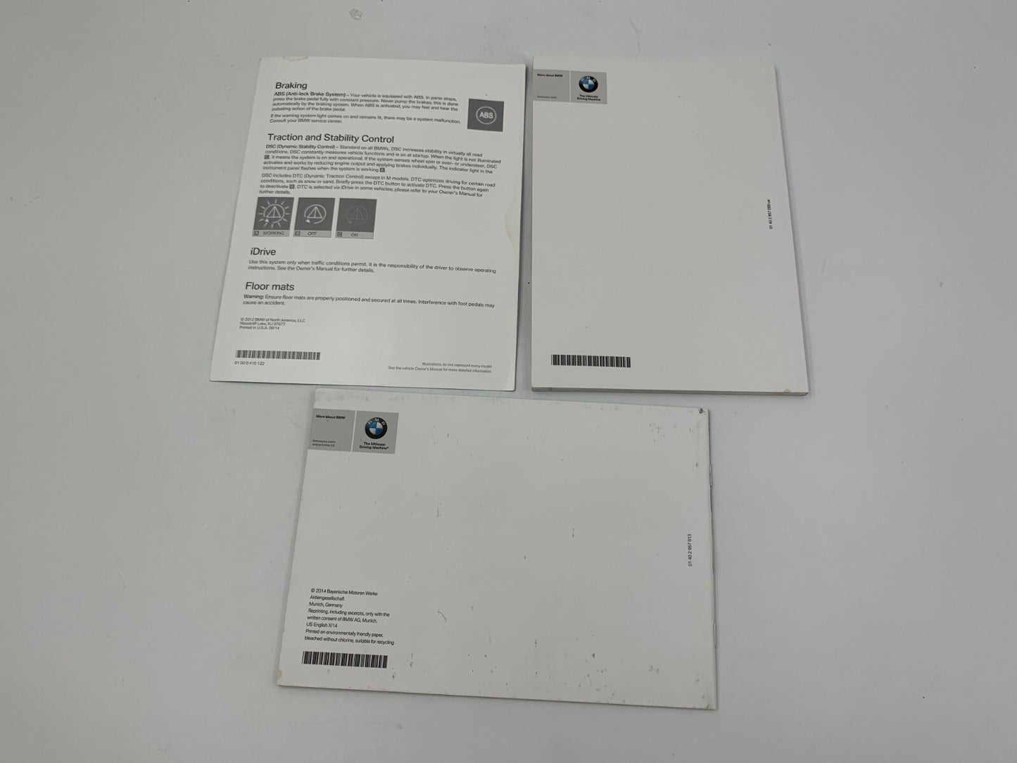 2014 BMW 5 Series Owners Manual Set with Case OEM D02B45021
