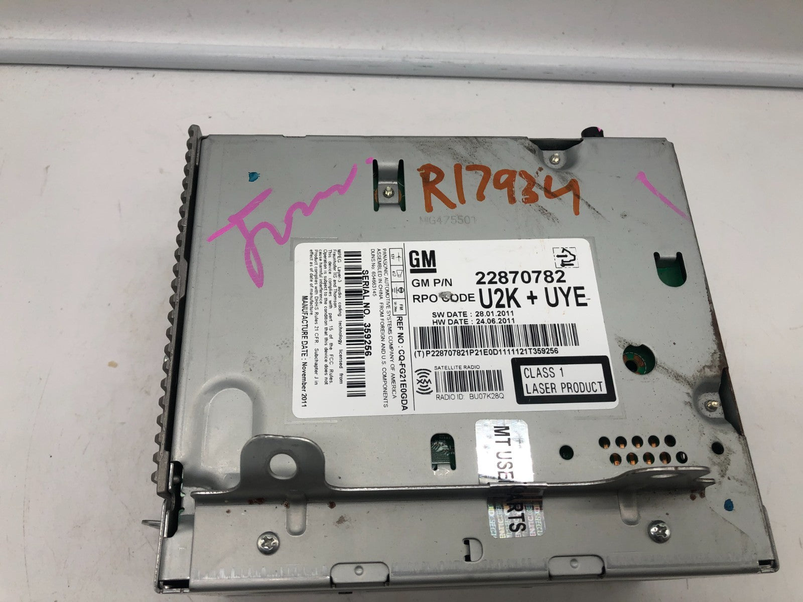 2011-2012 Buick Lacrosse AM FM CD Player Radio Receiver OEM A01B06012