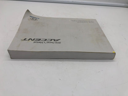 2016 Hyundai Accent Owners Manual OEM E01B23004