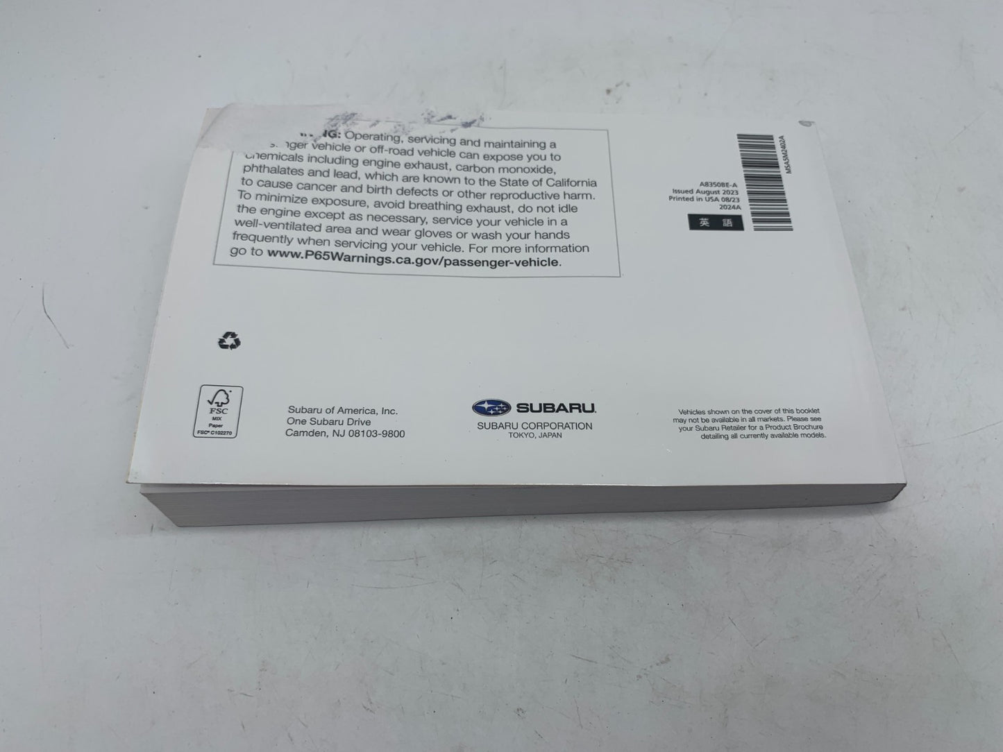 2024 Subaru Forester Owners Manual Set with Case OEM