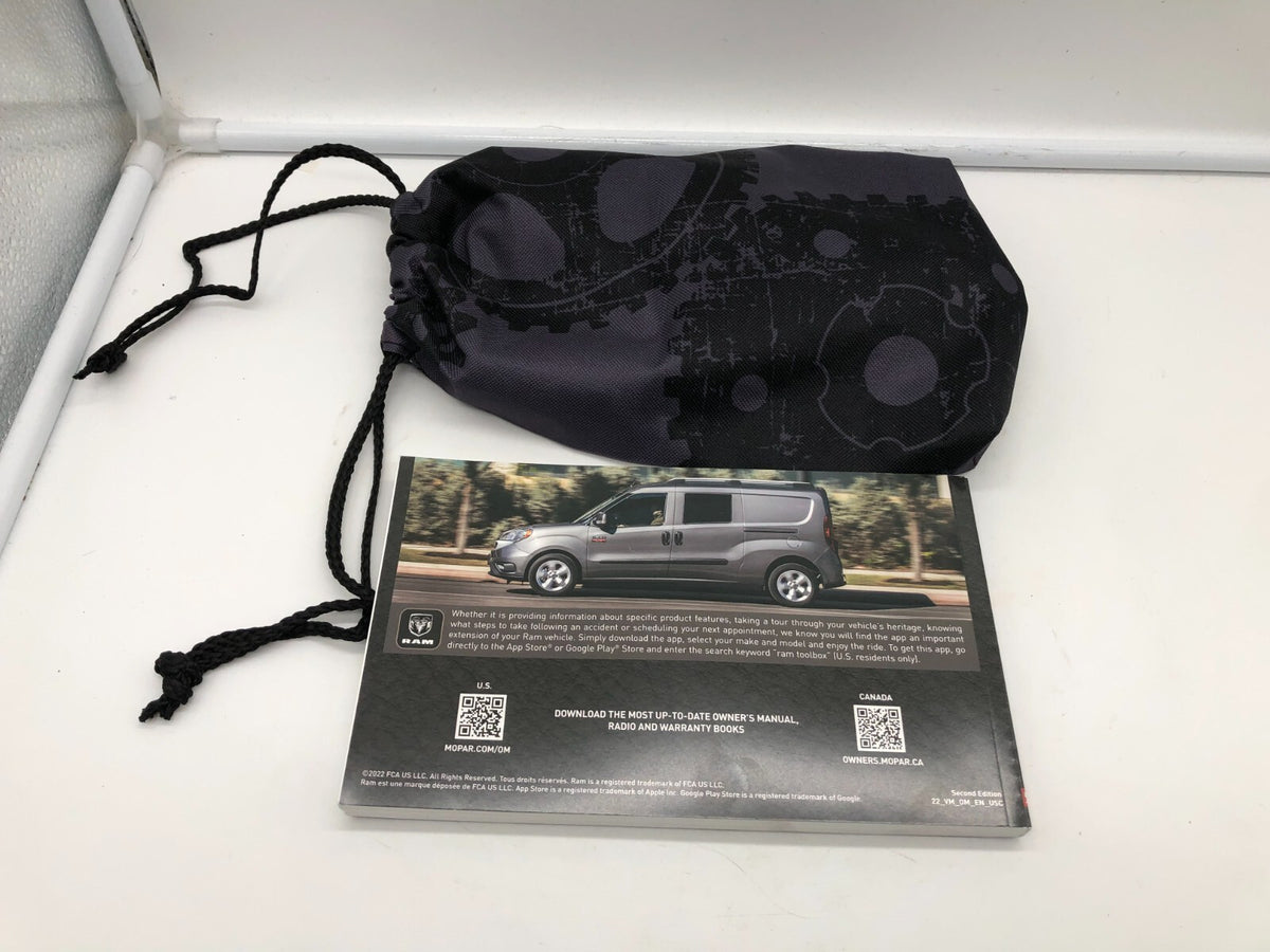 2022 Ram Promaster City Owners Manual with Case OEM R01B37002