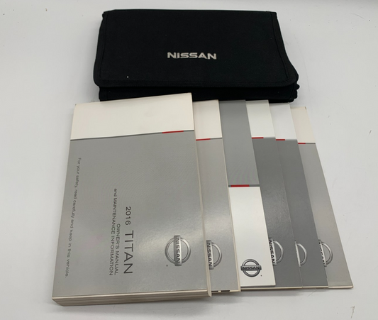 2016 Nissan Titan Owners Manual Set with Case OEM A02B55015