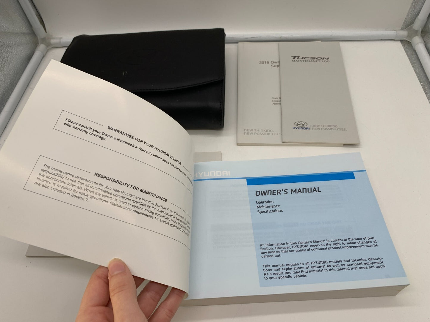 2016 Hyundai Tucson Owners Manual Set with Case OEM A03B13004