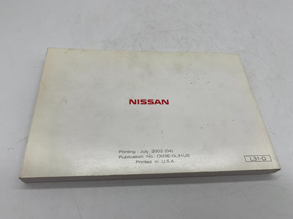 2003 Nissan Altima Owners Manual OEM B02B39011