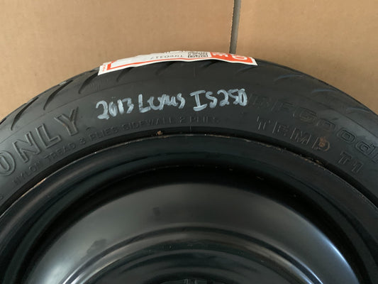 2006-2015 Lexus IS250 IS 250 17" Spare Tire Wheel Compact Donut T125/70D17