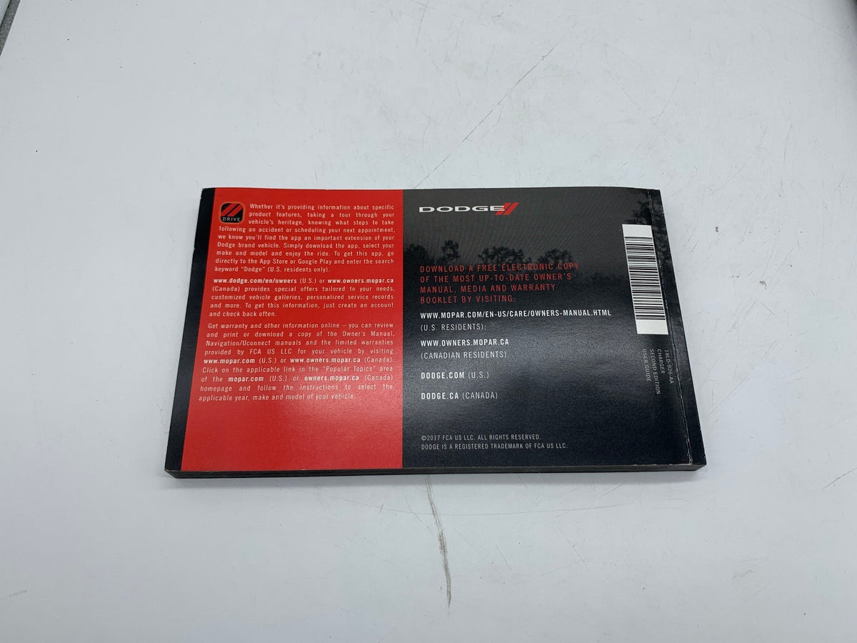2018 Dodge Charger Owners Manual Set with Case OEM R01B13017