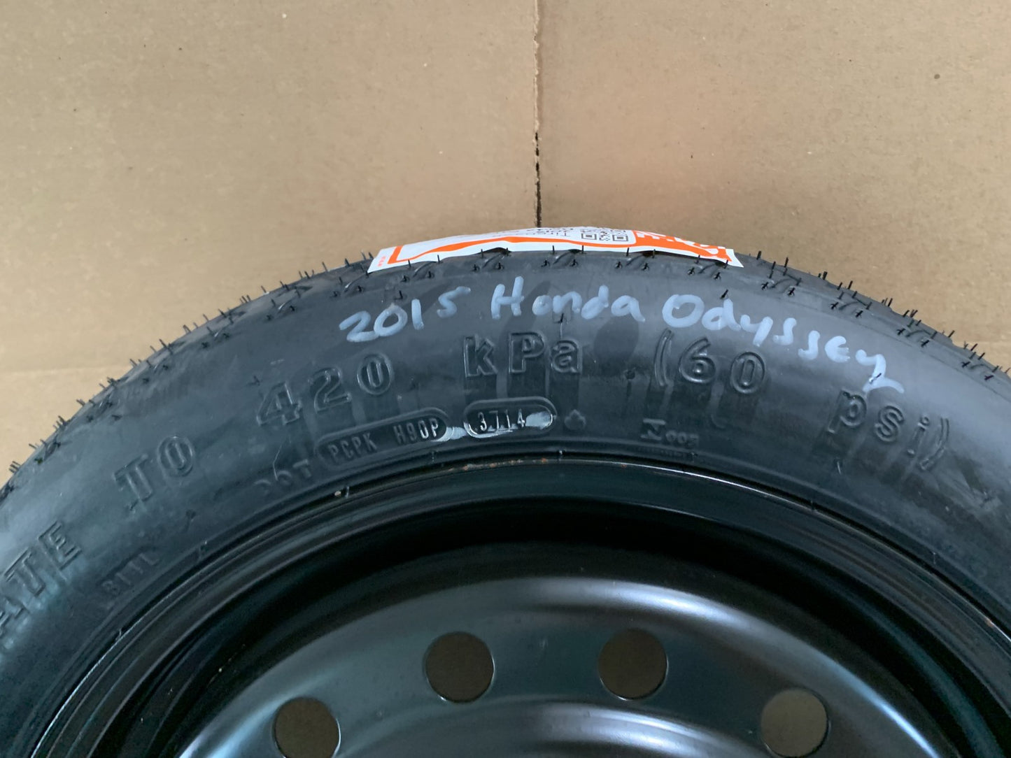 2011-2015 Honda Odyssey 17" Spare Tire Wheel Compact Donut T135/80D17 OEM