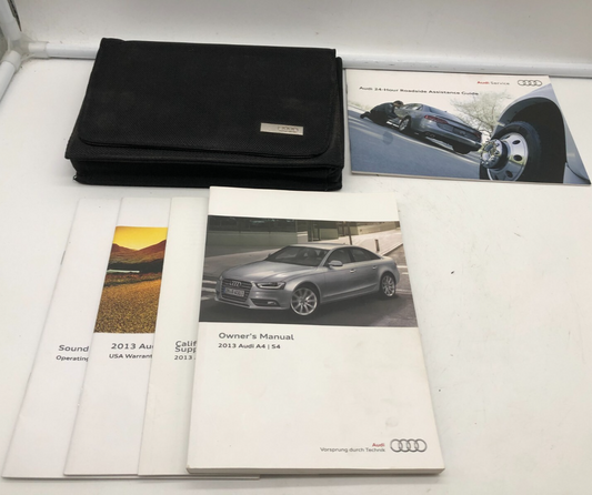 2013 Audi A4 Sedan Owners Manual Set with Case OEM E01B17029