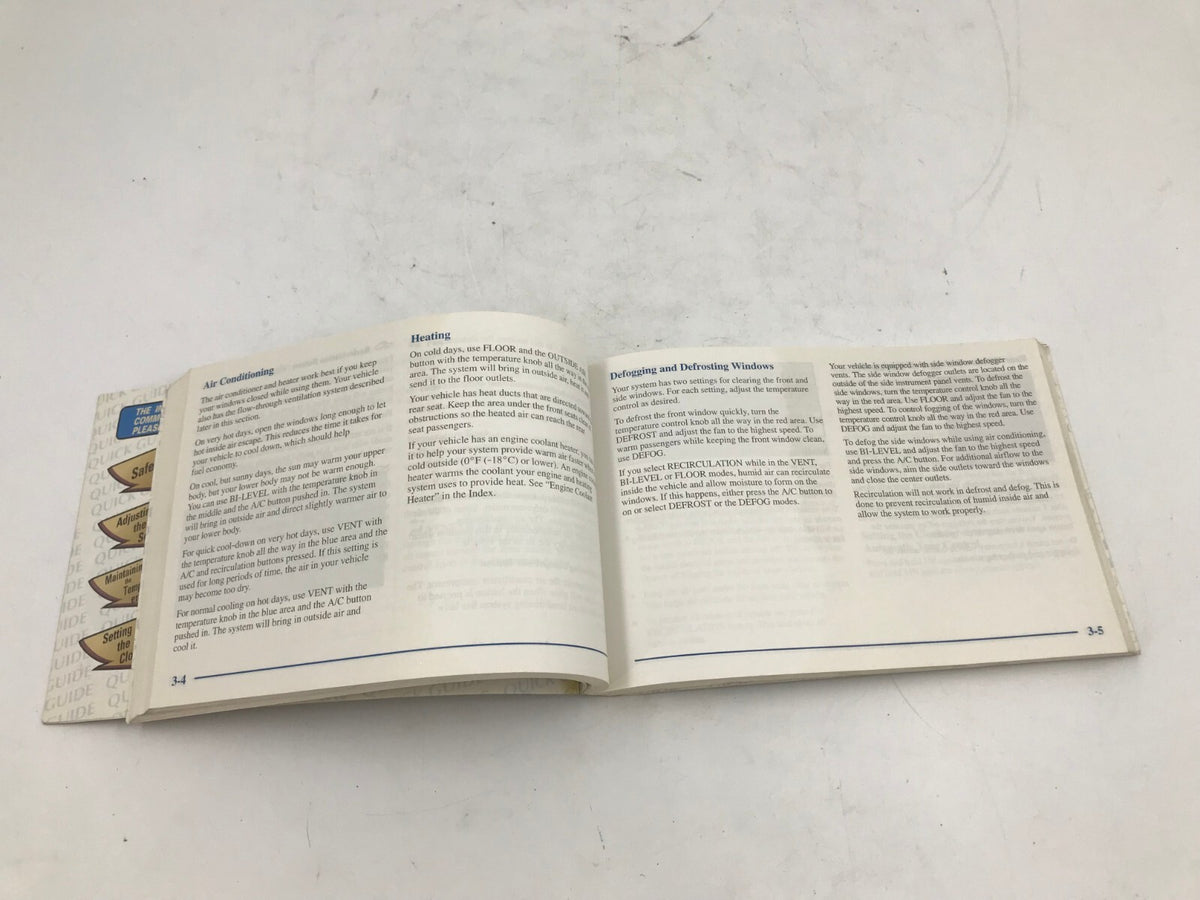 1999 Chevrolet Malibu Owners Manual OEM C02B38013