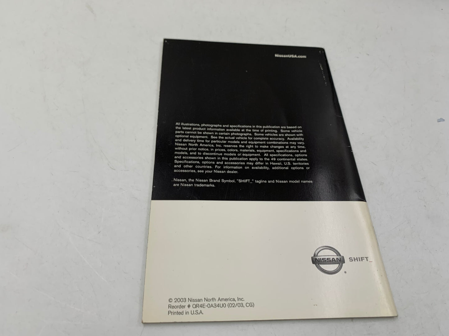 2004 Nissan Maxima Owners Manual Set with Case OEM D01B48005