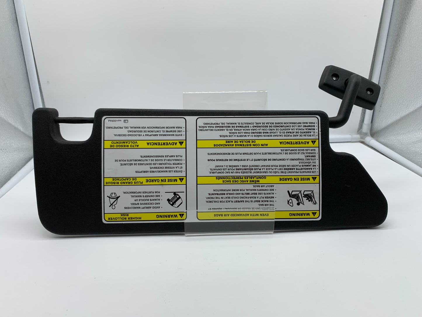 2007-2009 Jeep Wrangler Driver Sun Visor Black OEM B03B51003