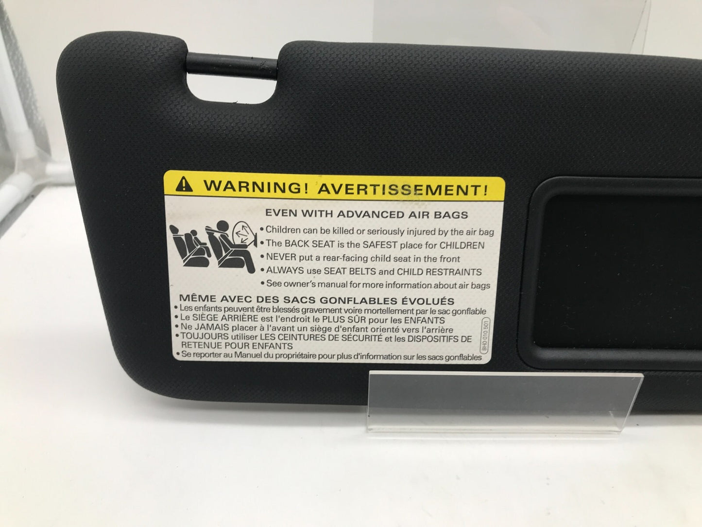 2008-2011 Audi S5 Passenger Sun Visor Black Illuminated OEM C03B42082