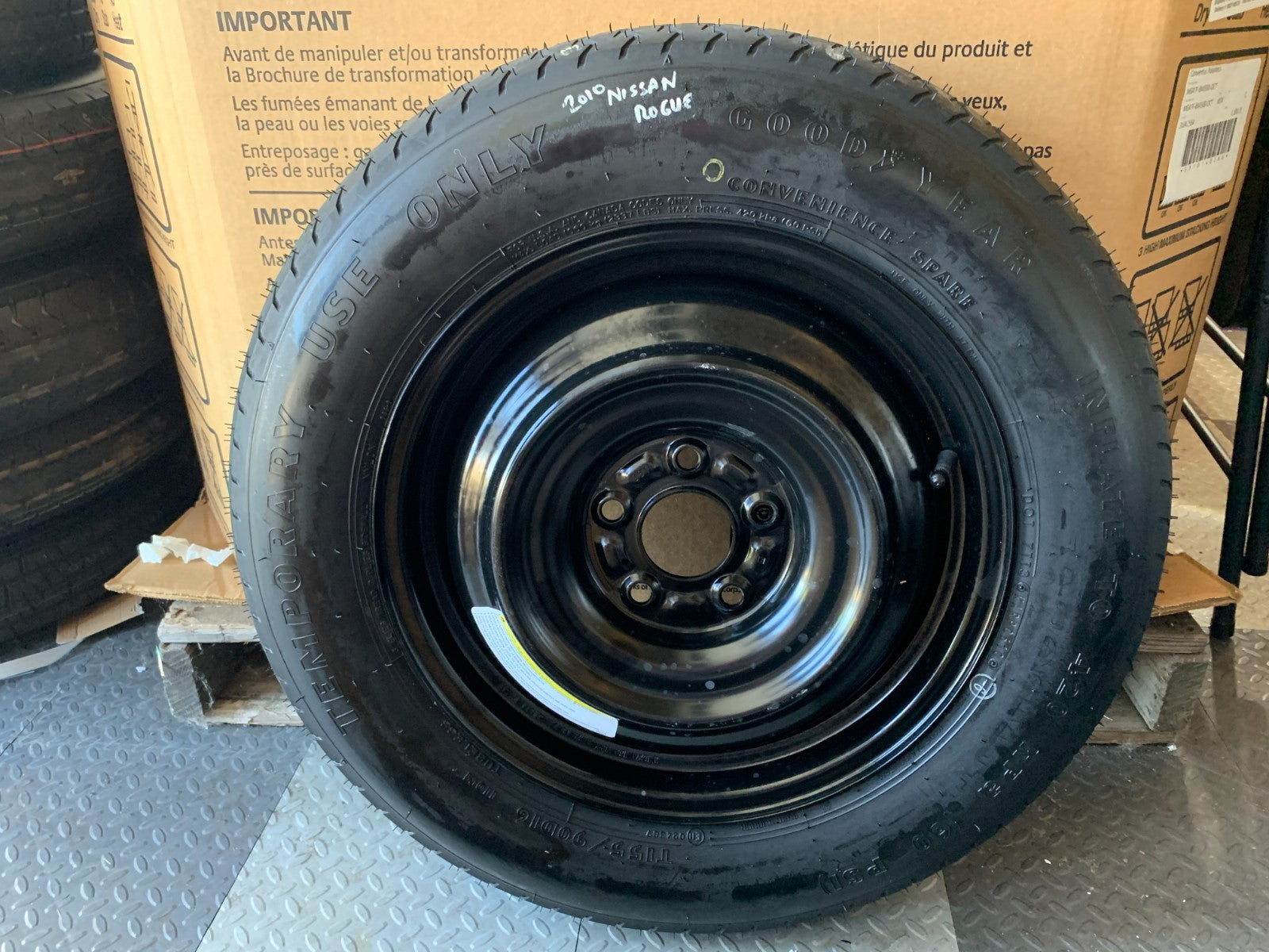 2010-2020 Nissan Rogue 16" Spare Tire Wheel Compact Donut T155/90D16 Goodyear