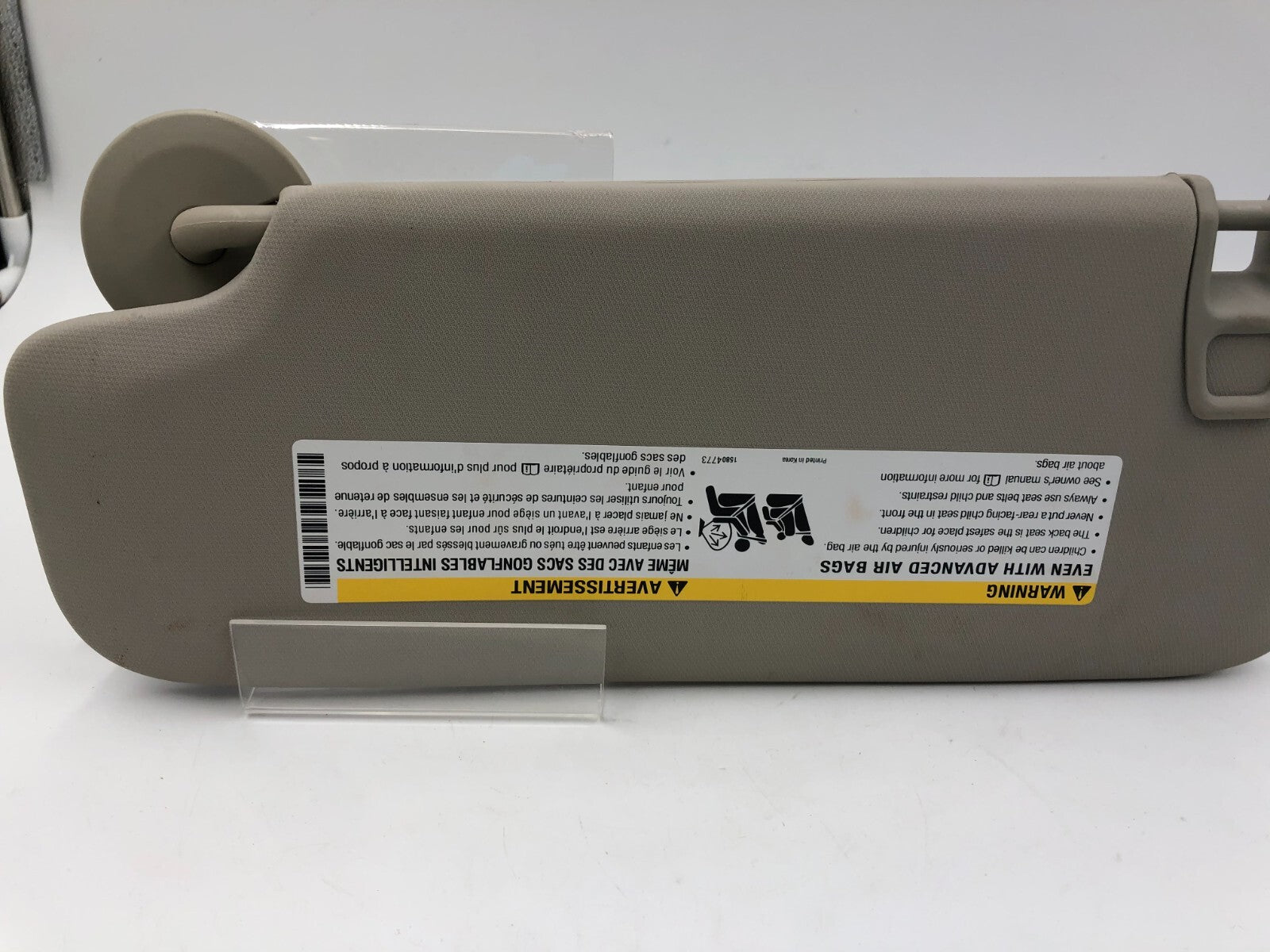 2018-2020 Buick Regal Passenger Sun Visor Gray Illuminated Gray OEM B01B02001