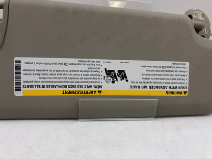 2018-2019 Buick Regal Driver Sun Visor Gray Illuminated OEM A02B34004