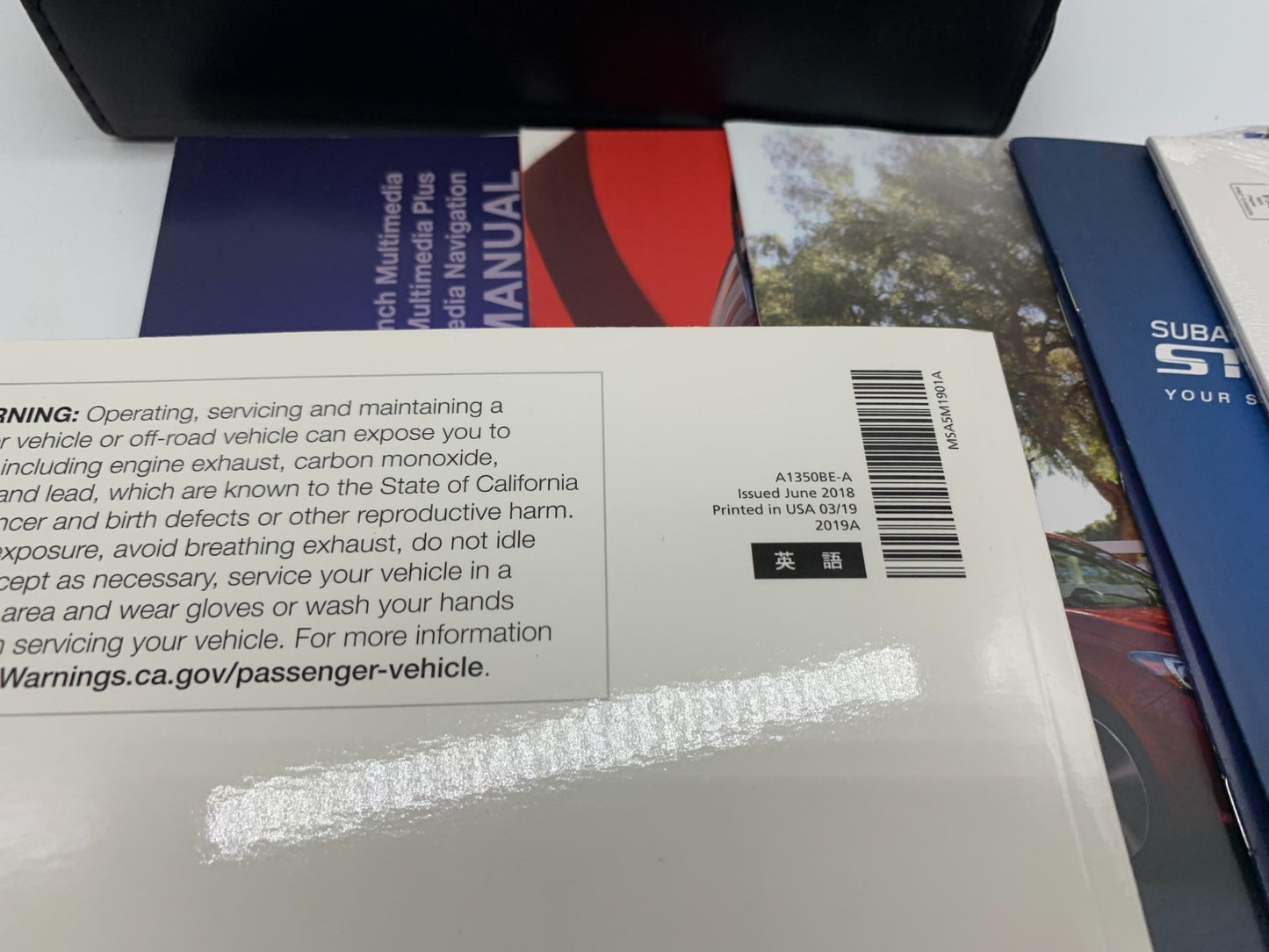 2019 Subaru Impreza Owners Manual Set with Case OEM D01B41075