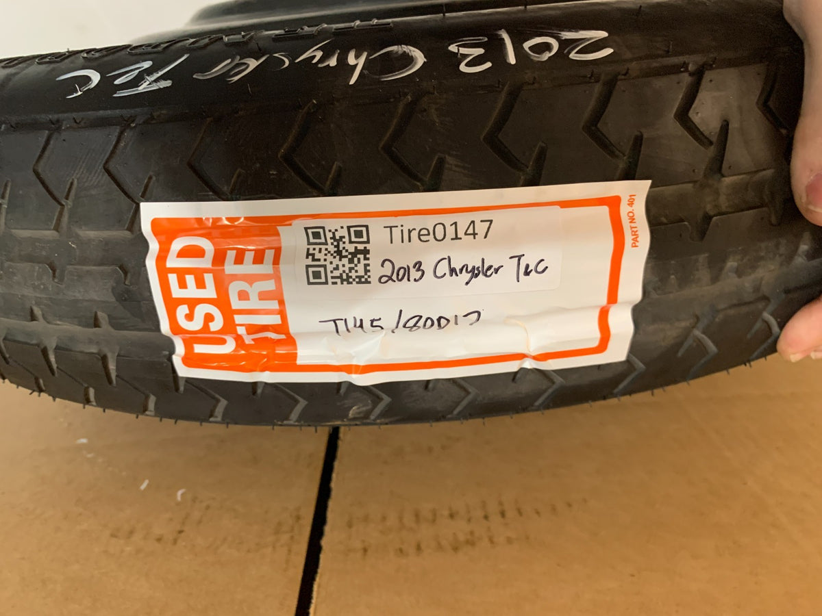 2012-2016 Chrysler Town & Country 17" Spare Tire Compact Donut T145/80D17 97M