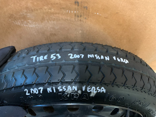 2007-2012 Nissan Versa 15" Spare Tire Wheel Compact Donut T125/70D15