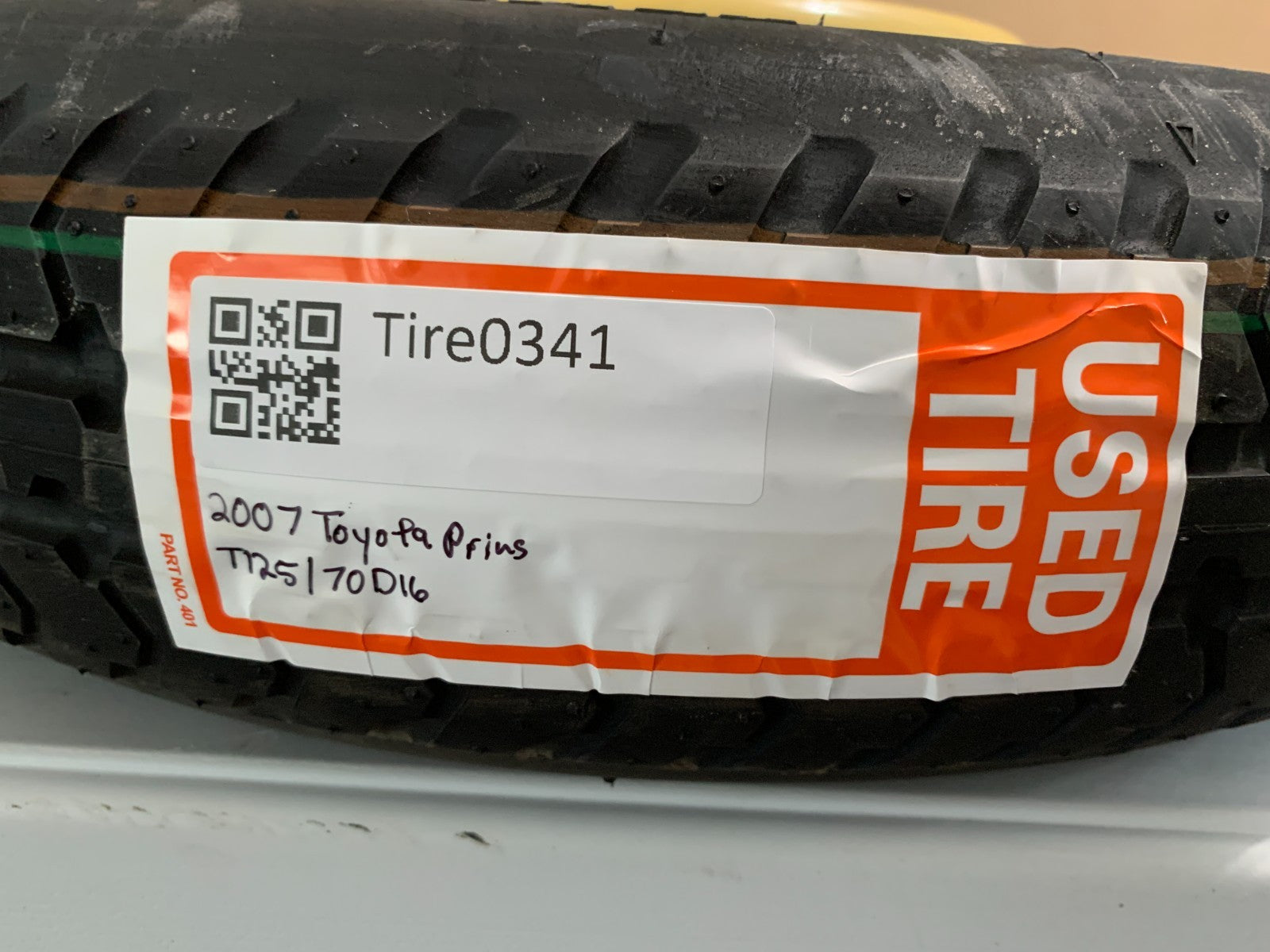 2004-2011 Toyota Prius 16" Spare Tire Compact Donut Wheel T125/70D16
