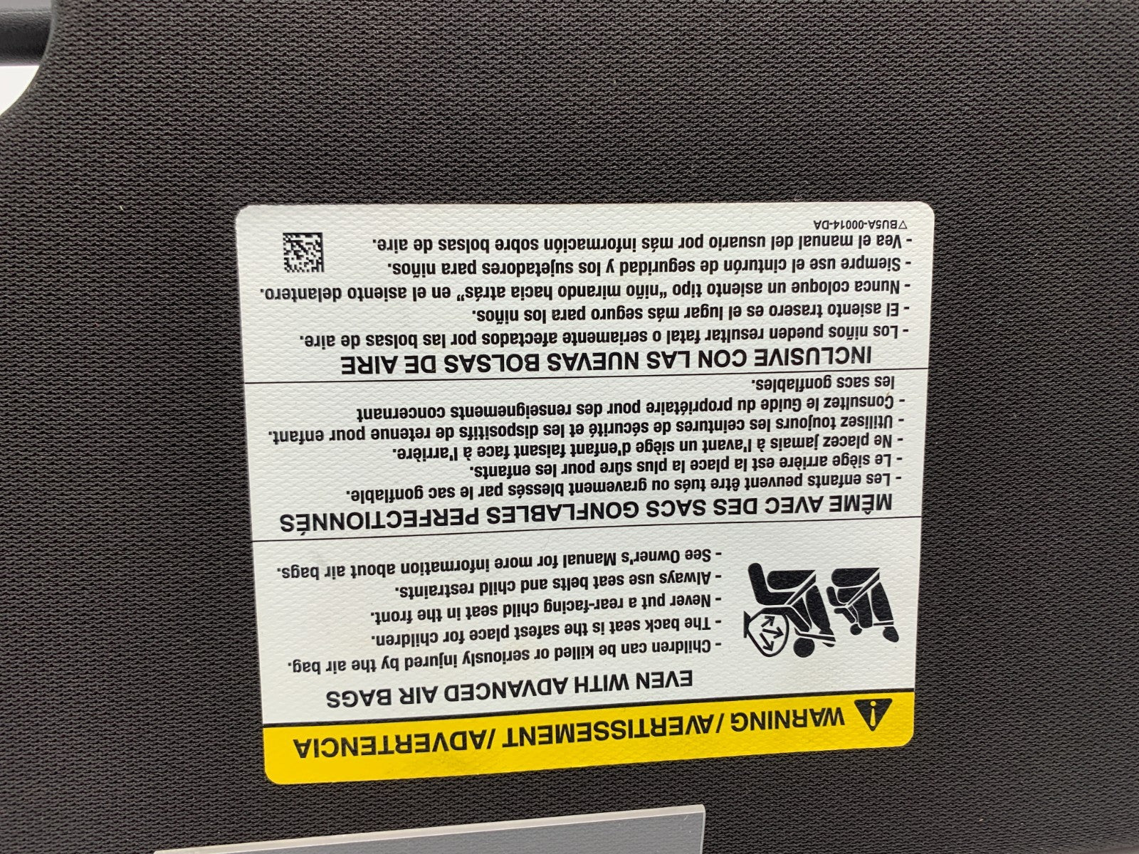 2011-2015 Ford Explorer Passenger Sun Visor Black Illumination OEM E02B38002