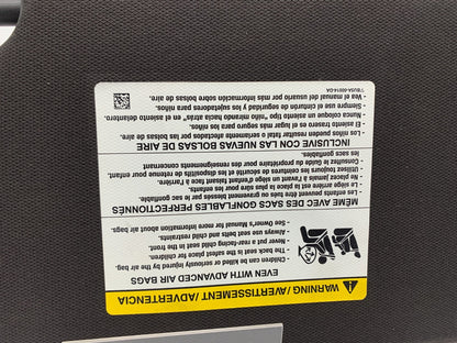 2011-2015 Ford Explorer Passenger Sun Visor Black Illumination OEM E02B38002