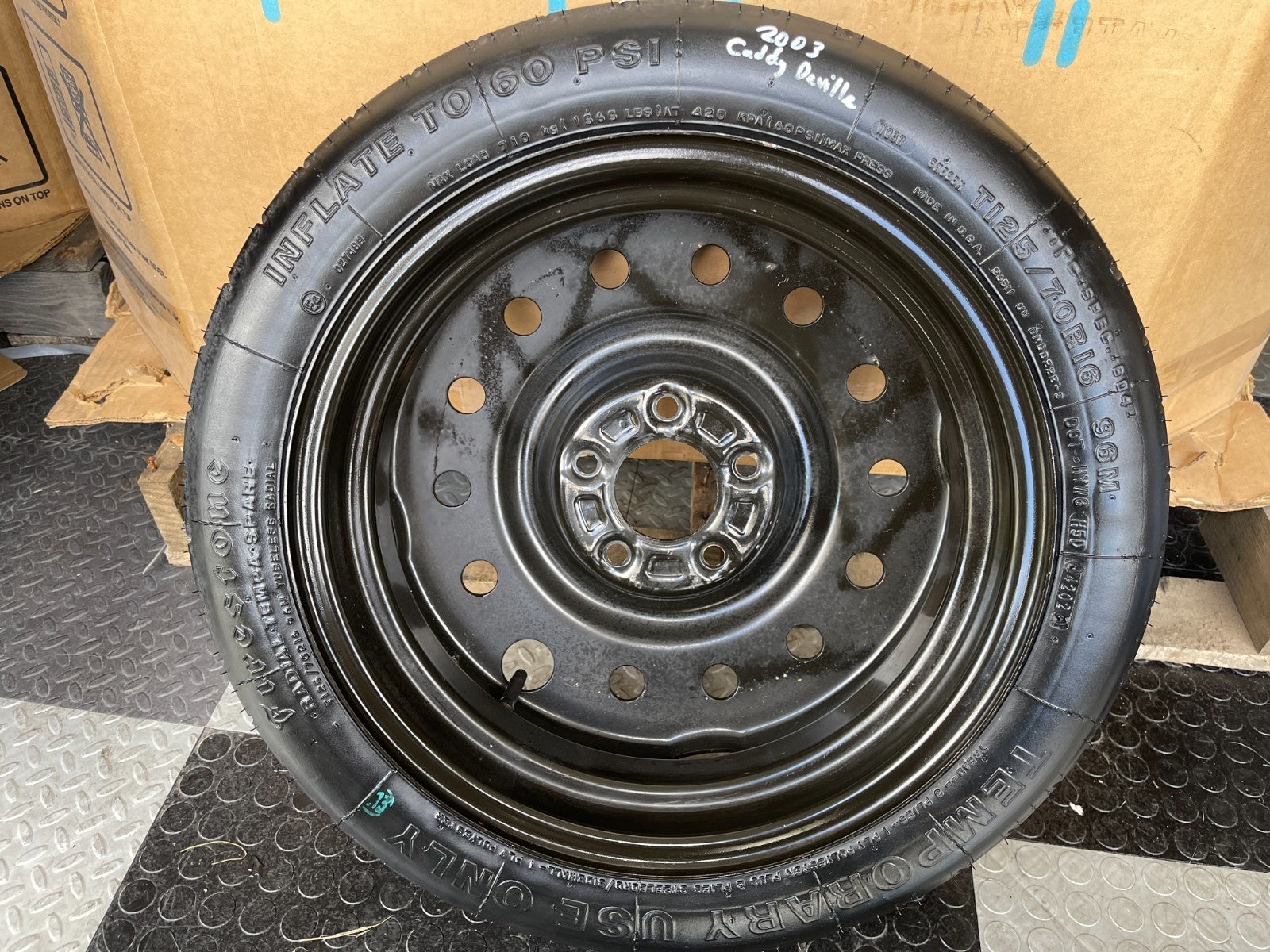 2000-2005 Cadillac Deville Spare Tire 16" Compact with Jack T125/70R16