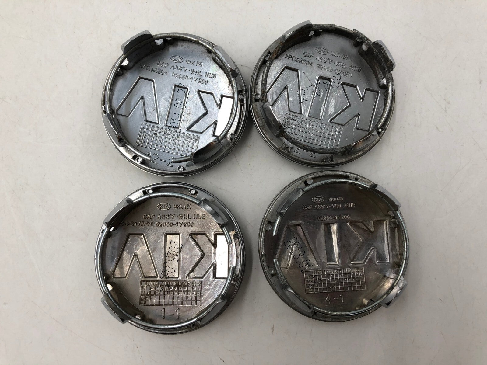2011-2014 Kia Rim Wheel Center Cap Set Silver OEM B01B08058