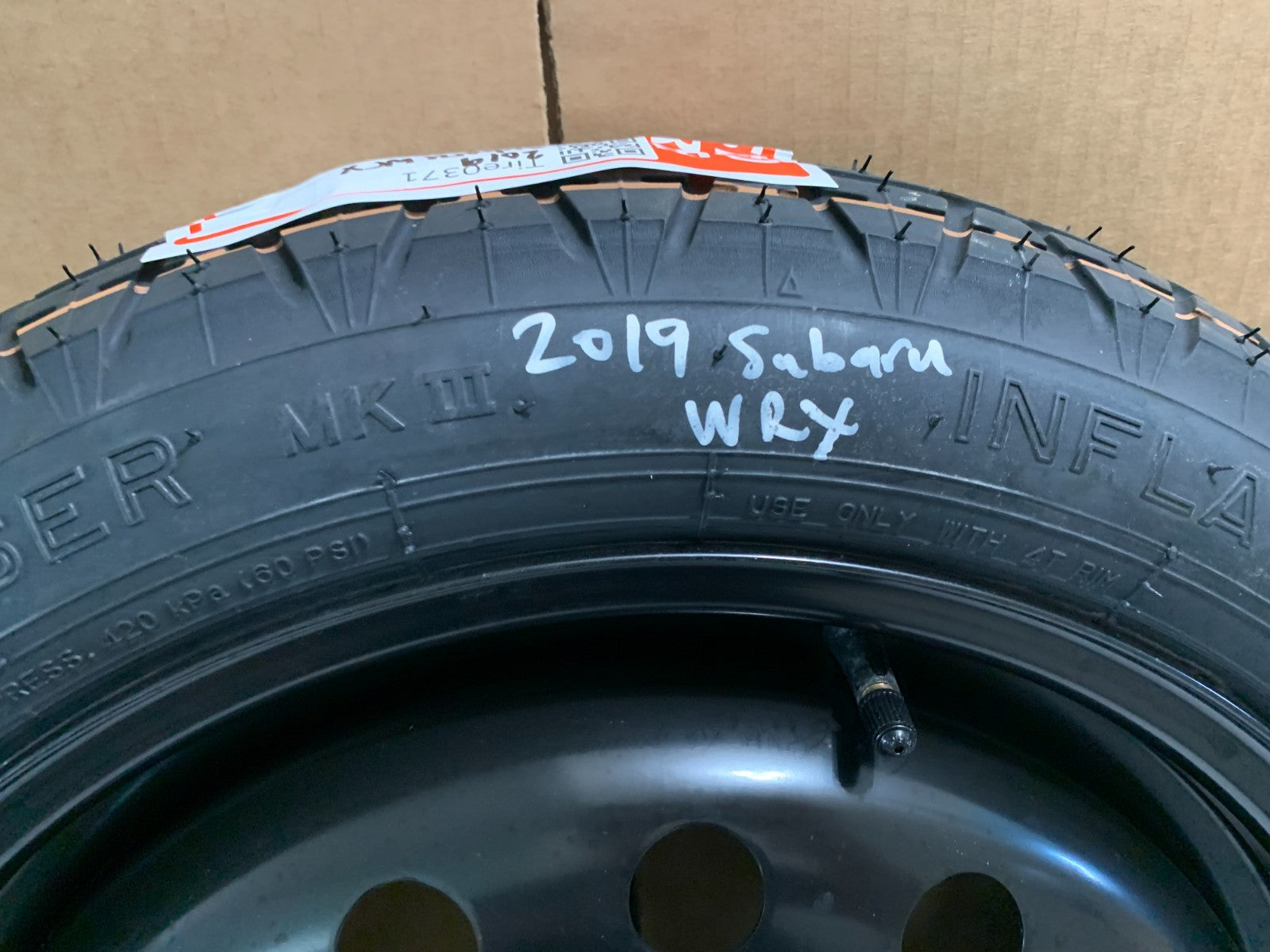 2015-2021 Subaru WRX 17" Spare Tire Wheel Compact Donut T145/70D17