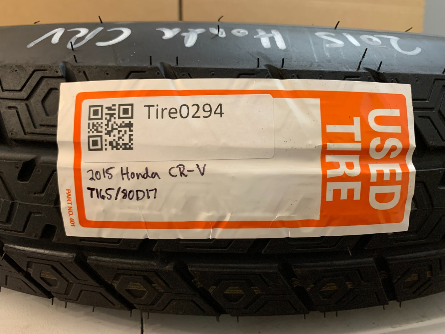 2013-2016 Honda CRV CR-V Spare Tire 17" Wheel Compact Donut T165/80D17