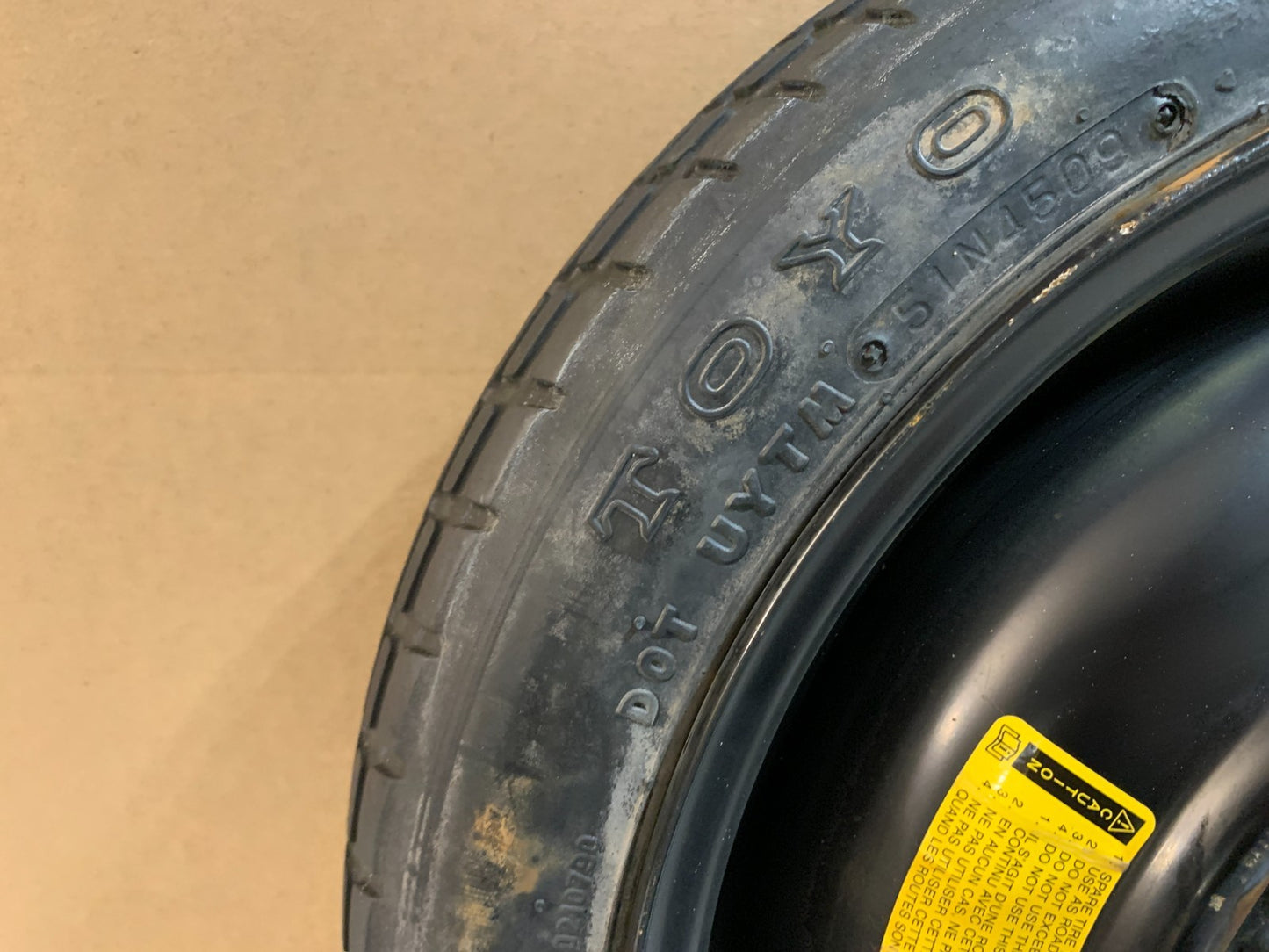 2010-2013 Mazda 3 Mazda3 15" Spare Tire Compact Donut T115/70D15 OEM
