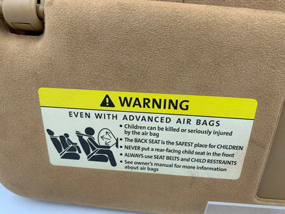 2008-2010 Porsche Cayenne Passenger Sun Visor Brown Illuminated C01B56006
