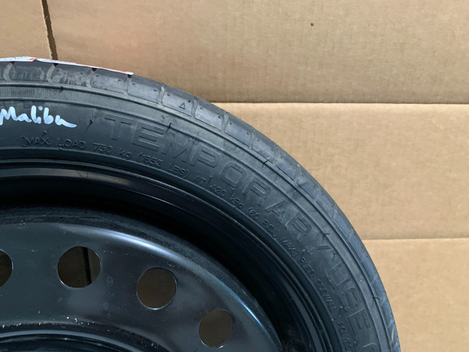 2013-2016 Chevrolet Malibu 17" Spare Tire with Jack Kit Donut T125/70R17 OEM