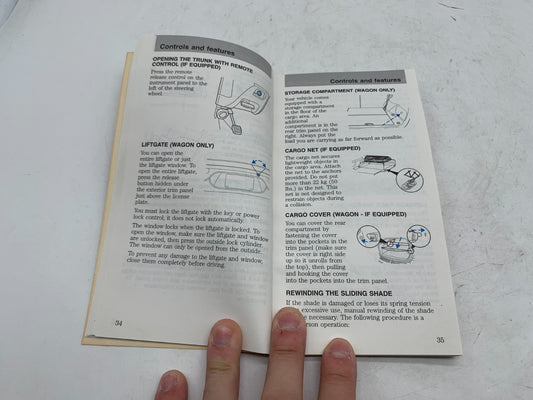 1996 Mercury Sable Owners Manual OEM B01B20099