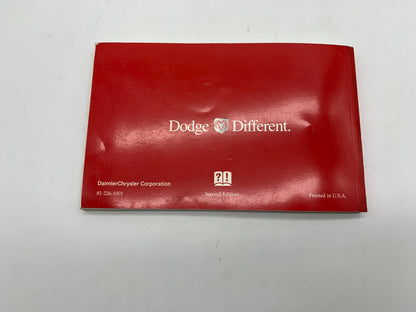 2001 Dodge Intrepid Owners Manual OEM A01B36043
