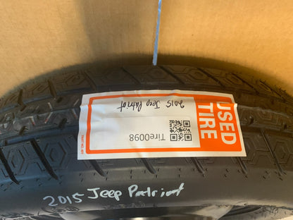 2007-2017 Jeep Patriot 16" Spare Tire Wheel Compact Donut T155/90D16