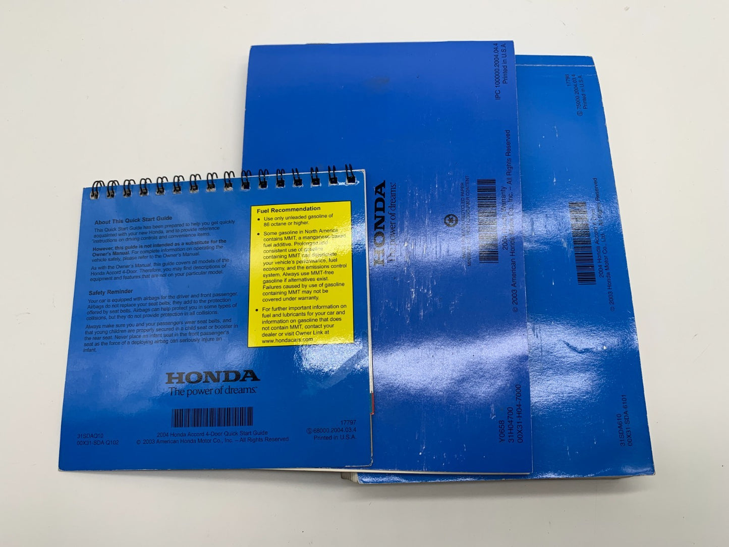 2004 Honda Accord Owners Manual Set OEM B04B13007