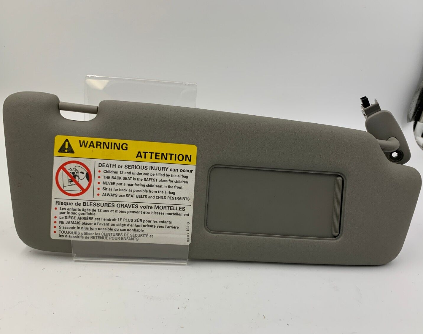 2002-2008 Audi A4 Sedan Passenger Sun Visor Gray Illuminated OEM D02B05050
