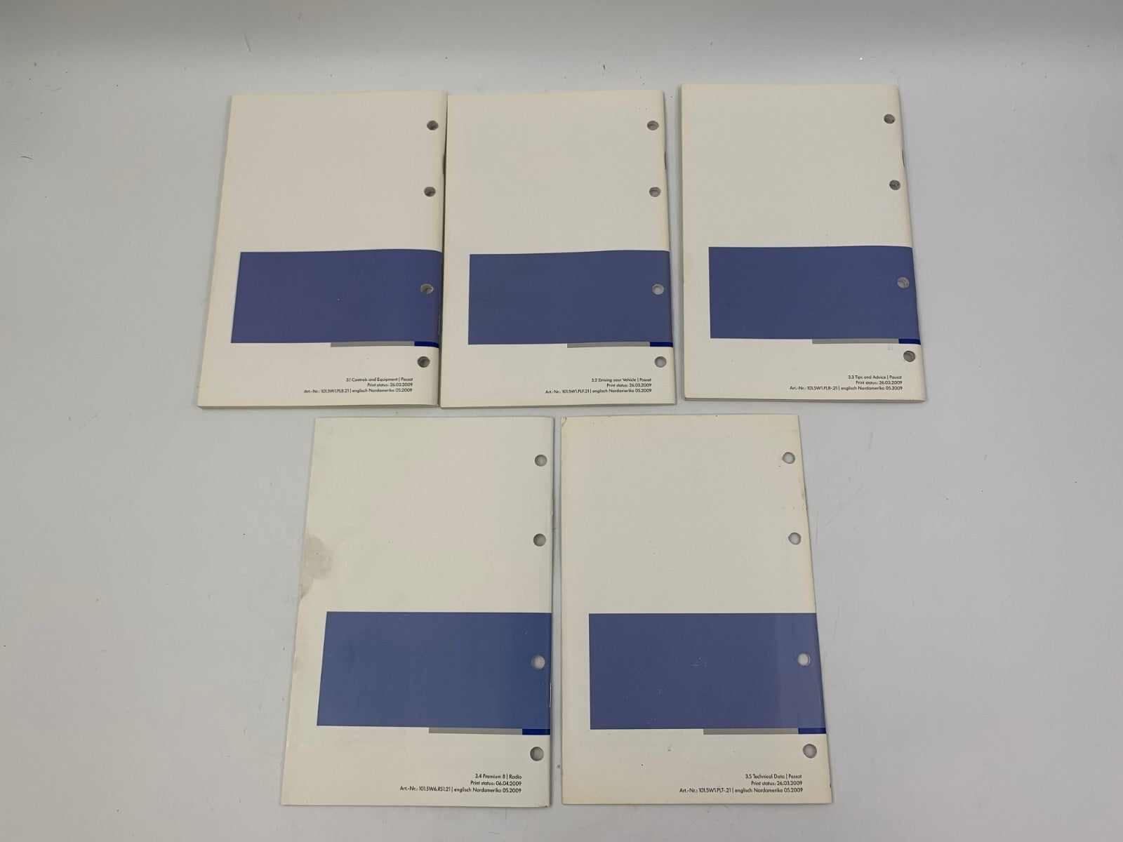 2010 Volkswagen Passat CC Owners Manual Set OEM A02B39066