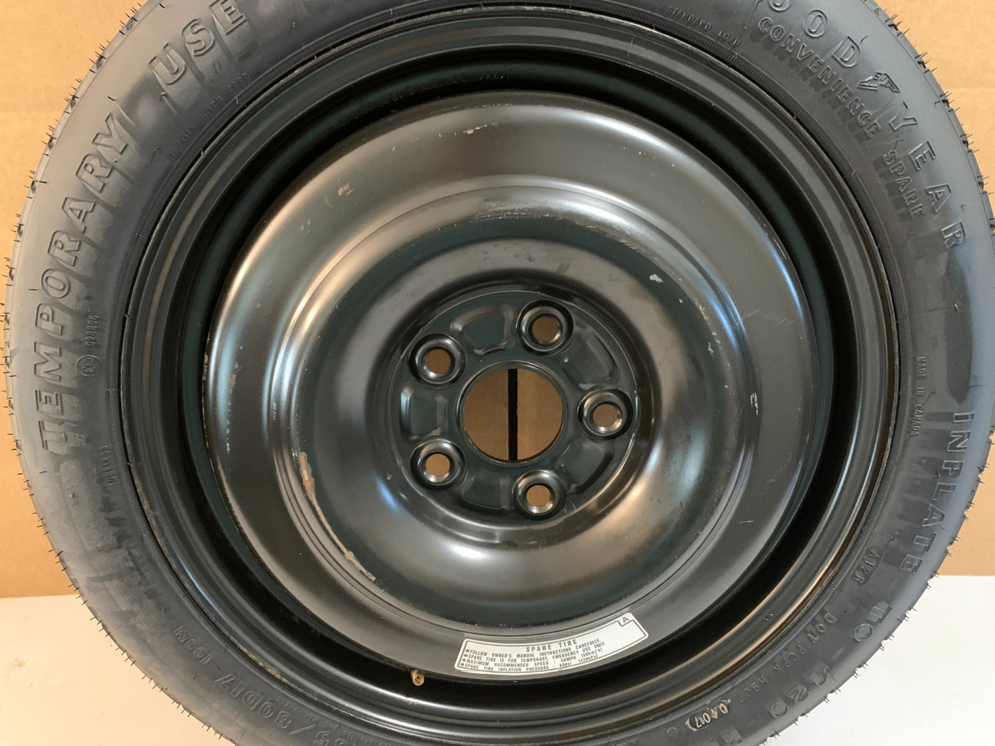 2005-2010 Honda Odyssey 17" Spare Tire Wheel Compact Donut T135/80D17