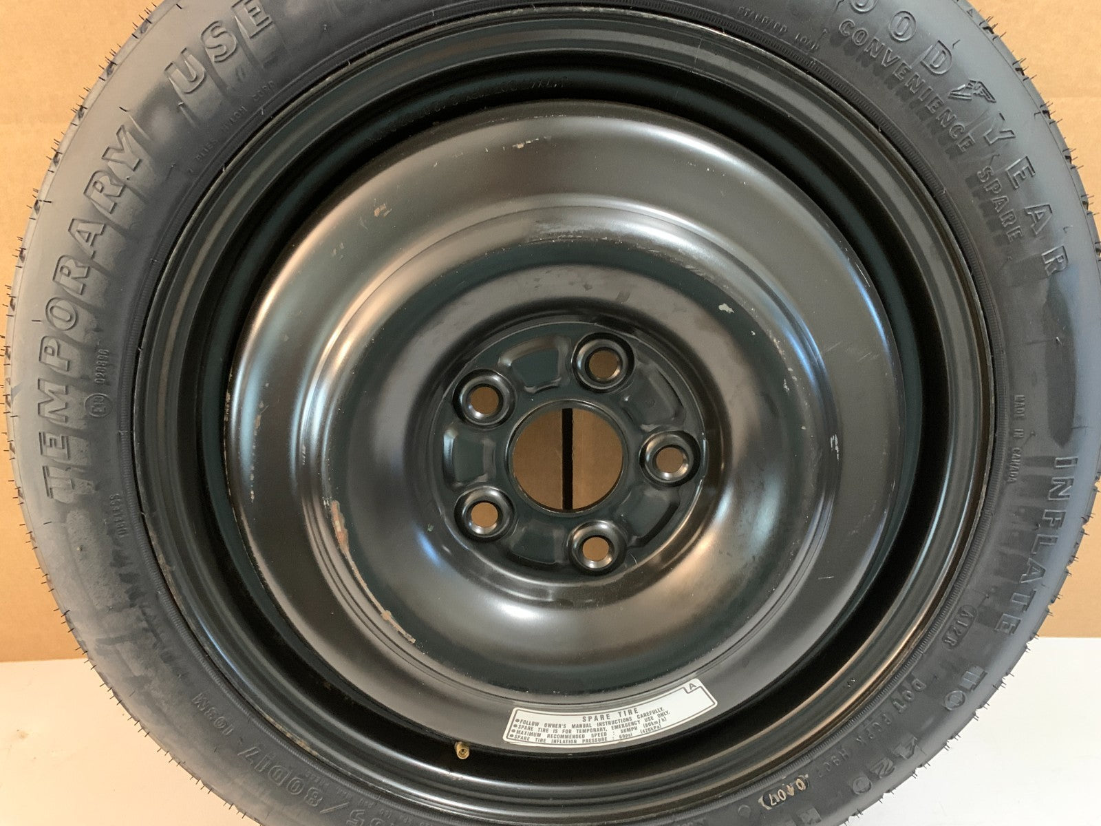 2005-2010 Honda Odyssey 17" Spare Tire Wheel Compact Donut T135/80D17