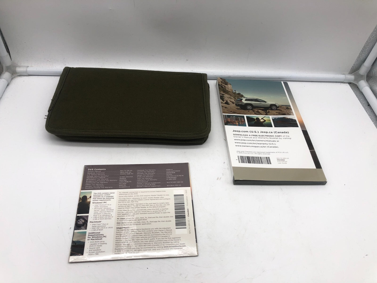 2016 Jeep Cherokee Owners Manual Set with Case OEM A03B35057