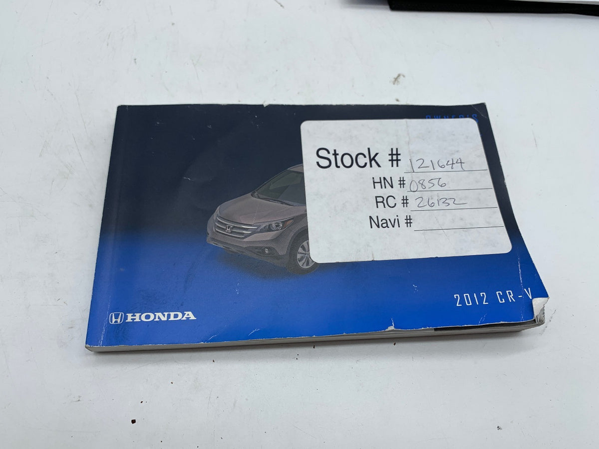 2012 Honda CRV CR-V Owners Manual Set with Case OEM R01B24015